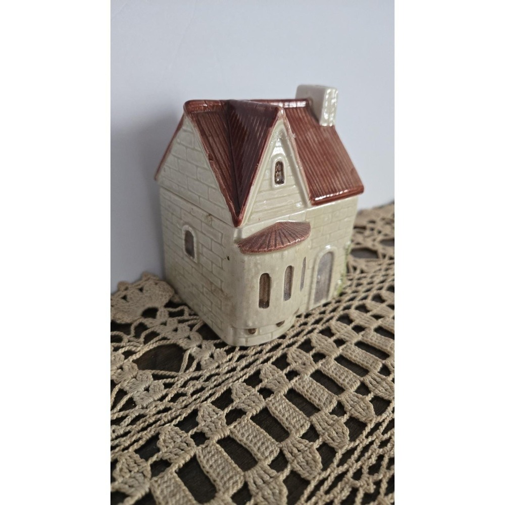Otagiri 1980 Hand Painted Ceramic Cottage House Figurine Japan Decor Sugar Tea - Picture 3 of 7